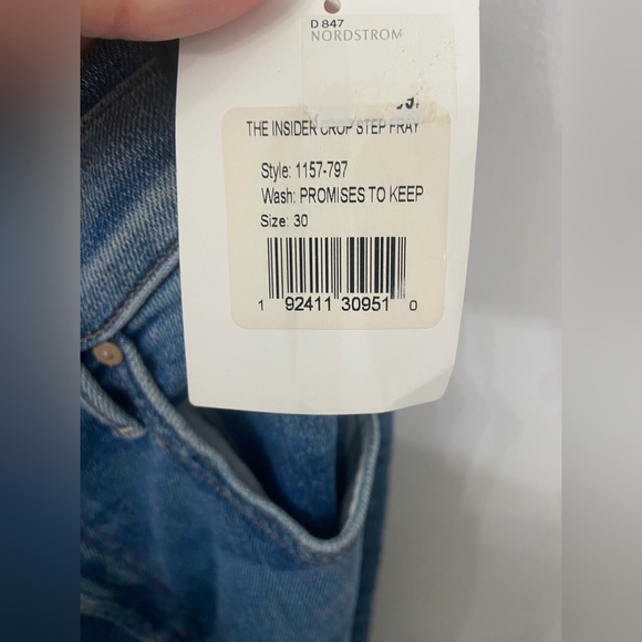 NWT MOTHER The Insider Step Fray Promises to Keep Blue Size 30 - Picture 6 of 9